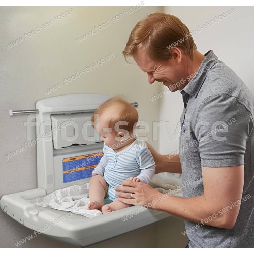 Настенный откидной пеленальный столик Berg AK5901 серый